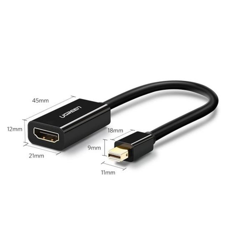 Адаптер за видео UGREEN MD112 (10461), MiniDisplayPort - HDMI, Черен