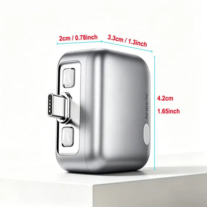 Авто адаптер USB-C KUWAJIA KH-51 с автоматично изключване и защита на батерията, сребрист