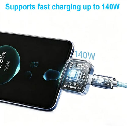 Авто адаптер USB-C KUWAJIA KH-51 с автоматично изключване и защита на батерията, сребрист