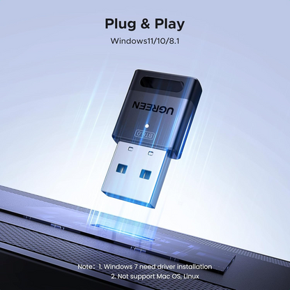 Bluetooth USB адаптер UGREEN CM748 (75073), Черен