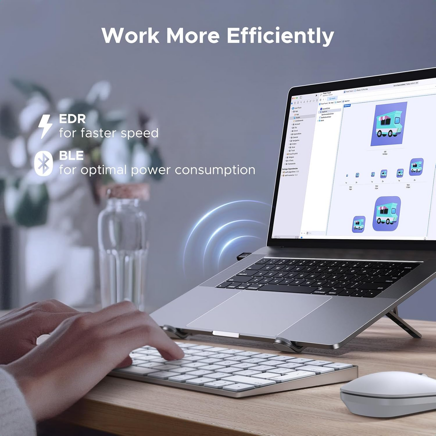 Bluetooth USB адаптер UGREEN CM748 (75073), Черен
