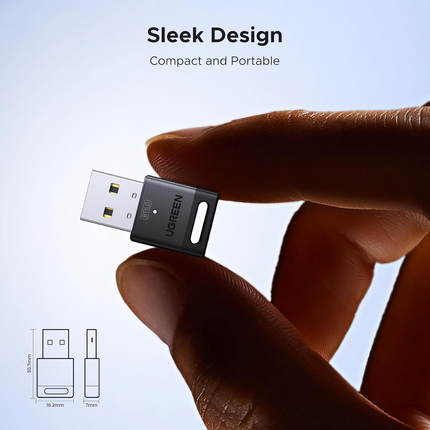 Bluetooth USB адаптер UGREEN CM748 (75073), Черен