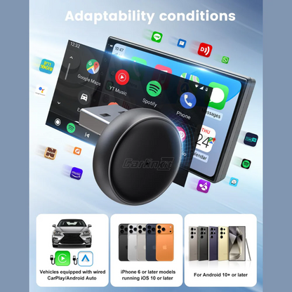 Адаптер Carplay / Android Auto Wireless Carlinkit Mini Ultra3 за Apple iPhone / Android Series
