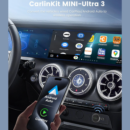 Адаптер Carplay / Android Auto Wireless Carlinkit Mini Ultra3 за Apple iPhone / Android Series