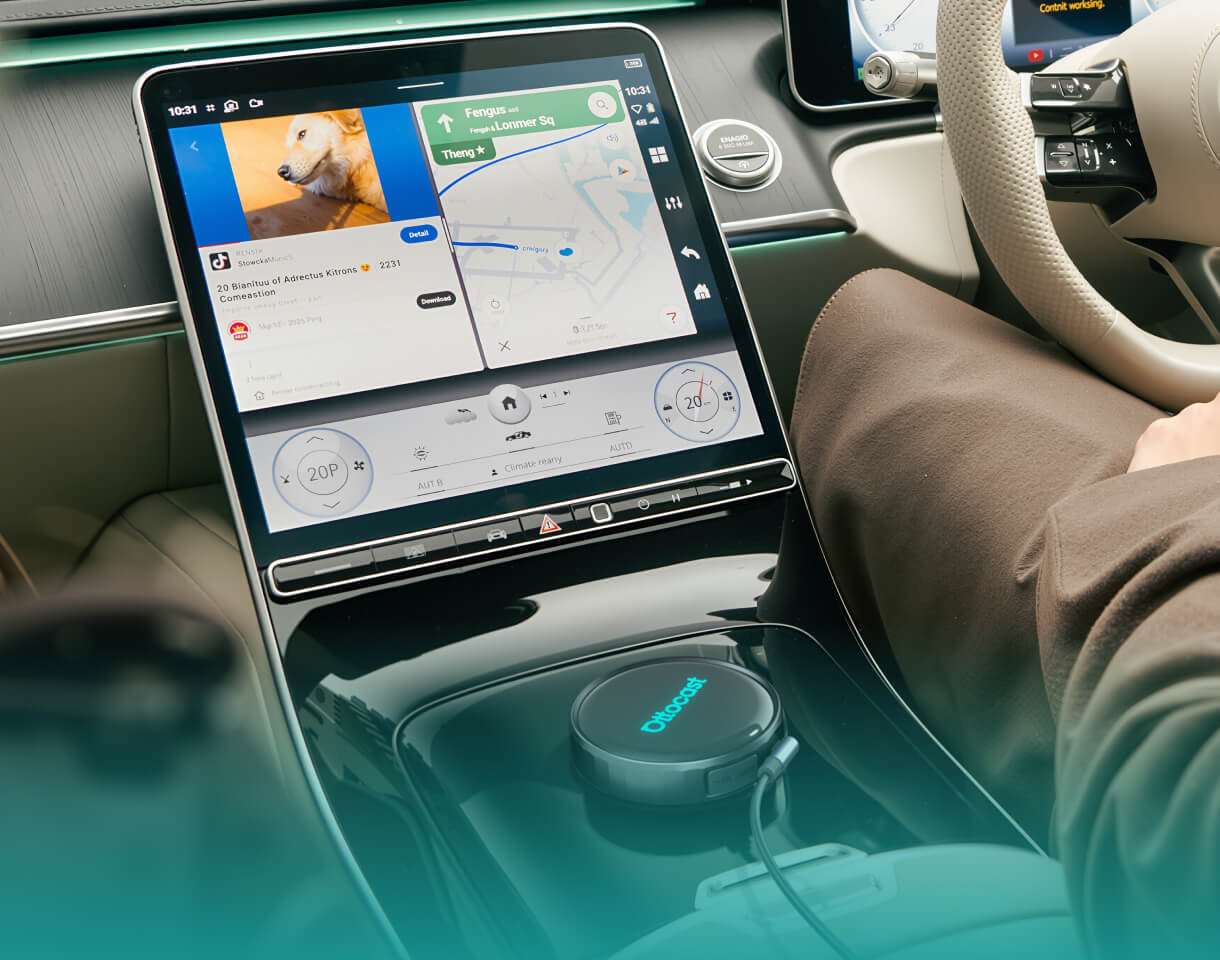 Безжичен адаптер Carplay / Android Auto Ottocast OttoAibox P3 Pro за Apple iPhone / Android серии, преработен PCS61-T