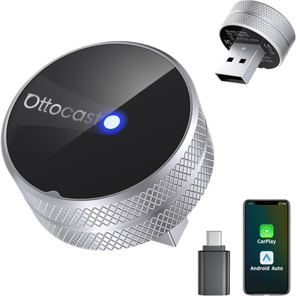 Безжичен адаптер Carplay / Android Auto Ottocast Mini Slim Tube за Apple iPhone / Android Series CP88-T4