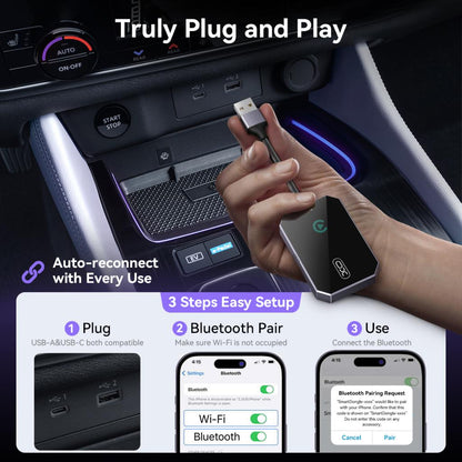 Безжичен адаптер Carplay XO Design CZ016 за серията Apple iPhone