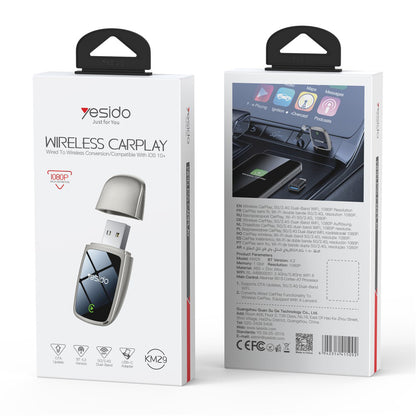Безжичен Carplay адаптер Yesido KM29 за серия Apple iPhone