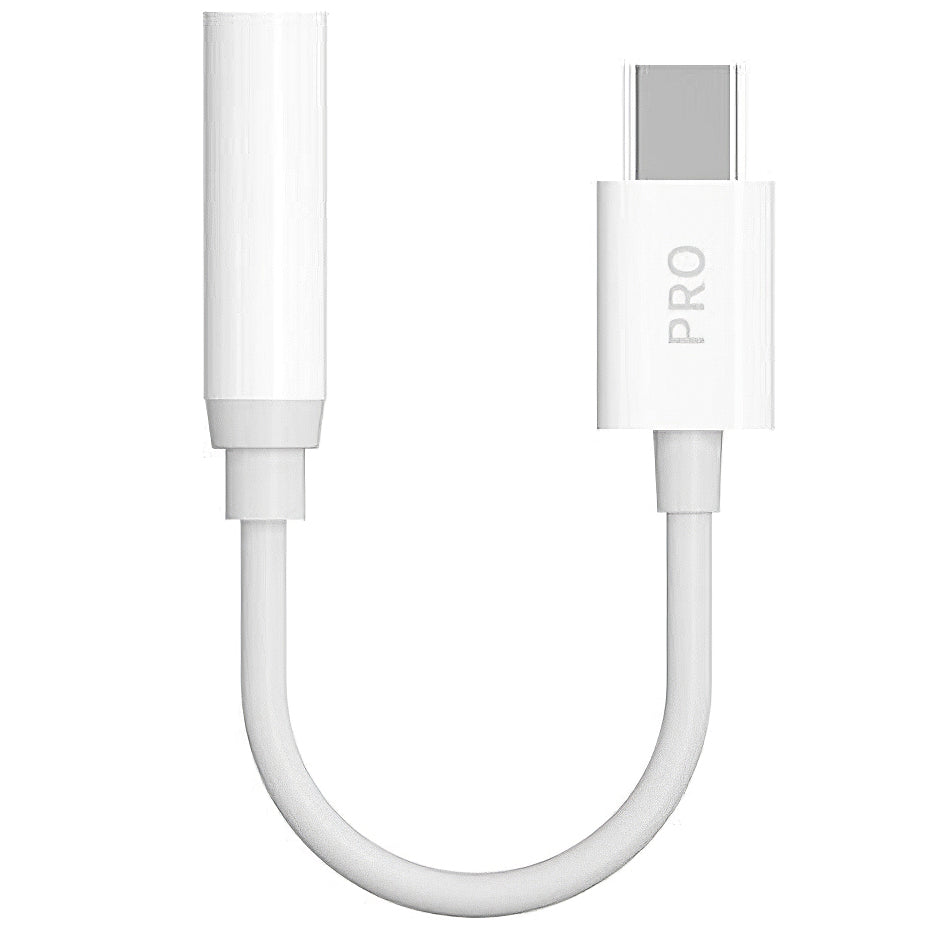 USB-C - 3,5 мм аудио адаптер Dudao L16CPro, бял