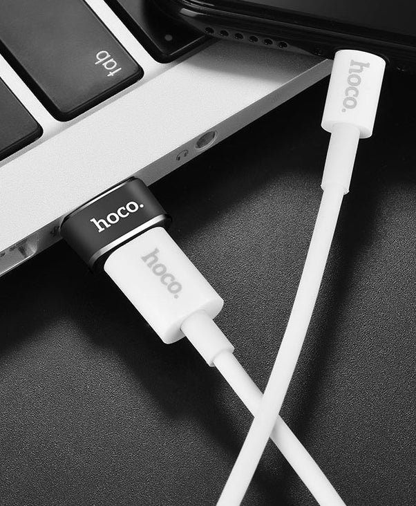 Адаптер за данни и зареждане USB-C - USB-A HOCO UA6, черен