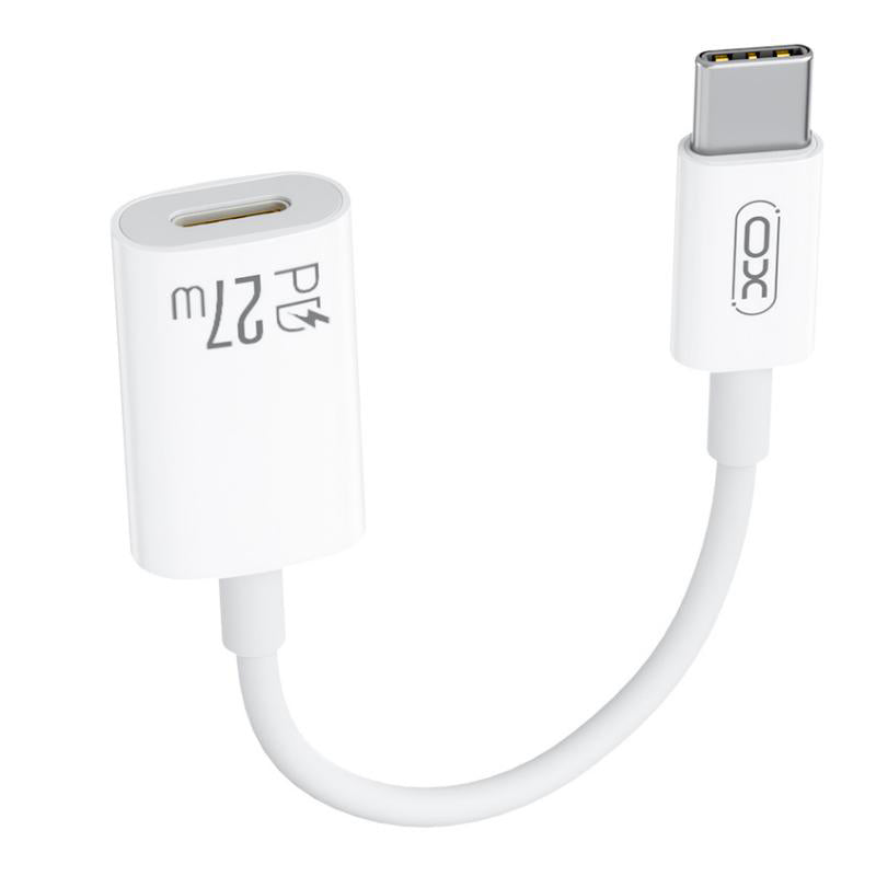 Адаптер за данни и зареждане USB-C - Lightning XO Design NB-R268A, Бял