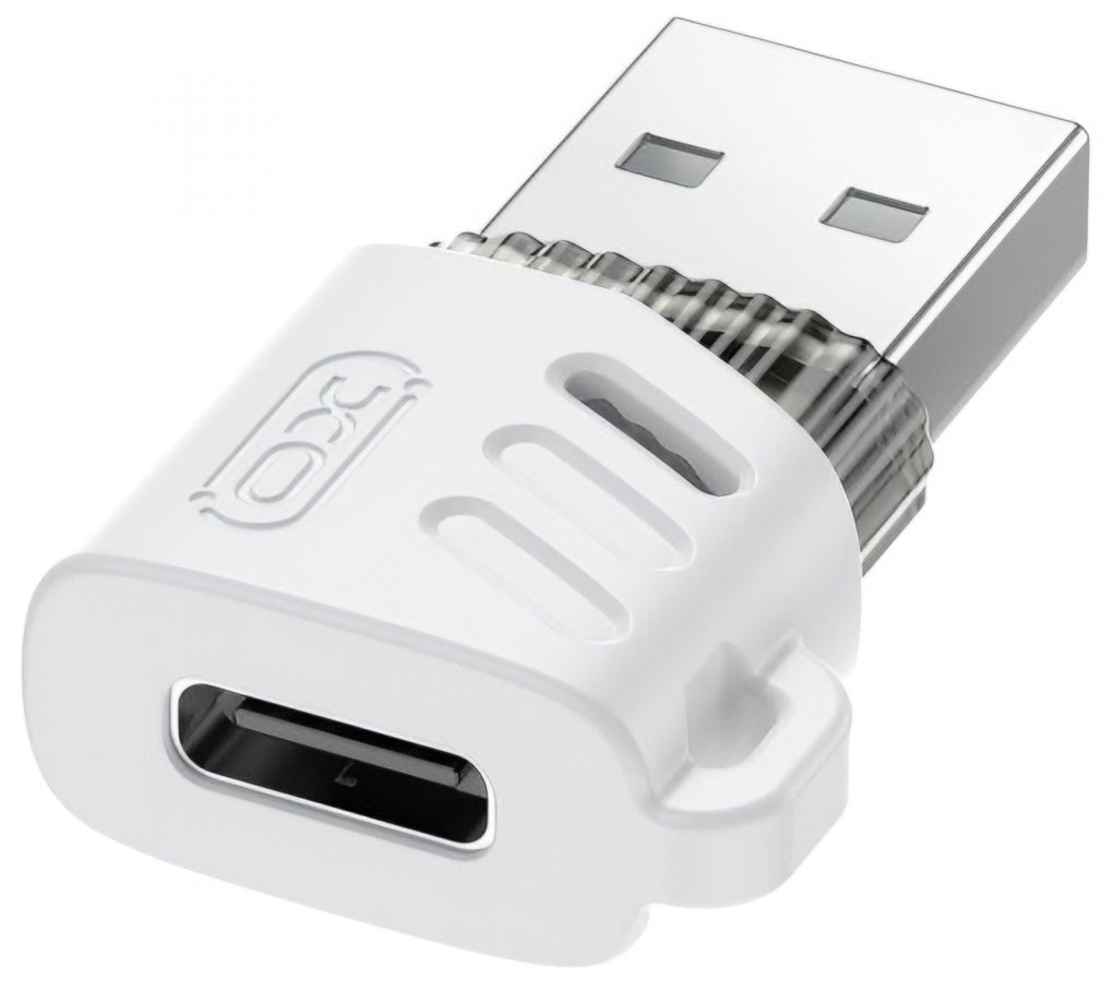 Адаптер за данни и зареждане USB-C - USB-A XO Design NB256D, Бял