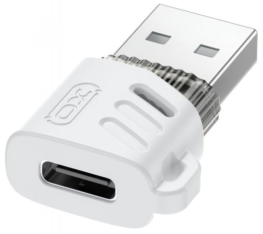 Адаптер за данни и зареждане USB-C - USB-A XO Design NB256D, Бял