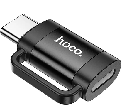 Адаптер за данни и зареждане Lightning - USB-C HOCO UA31E, Черен