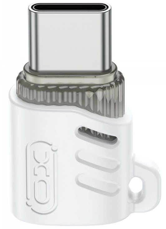 Адаптер за данни и зареждане microUSB - USB-C XO Design NB256G, Бял