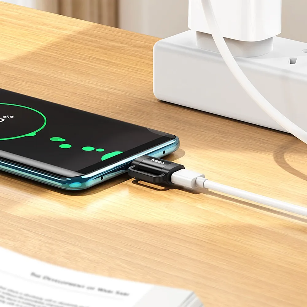 Адаптер за данни и зареждане Lightning - USB-C HOCO UA31E, Черен