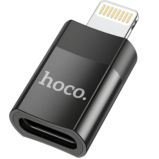 Адаптер за данни и зареждане USB-C - Lightning HOCO UA17, черен 