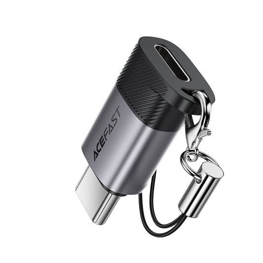 Адаптер за данни и зареждане Lightning - USB-C Acefast J19, Сив