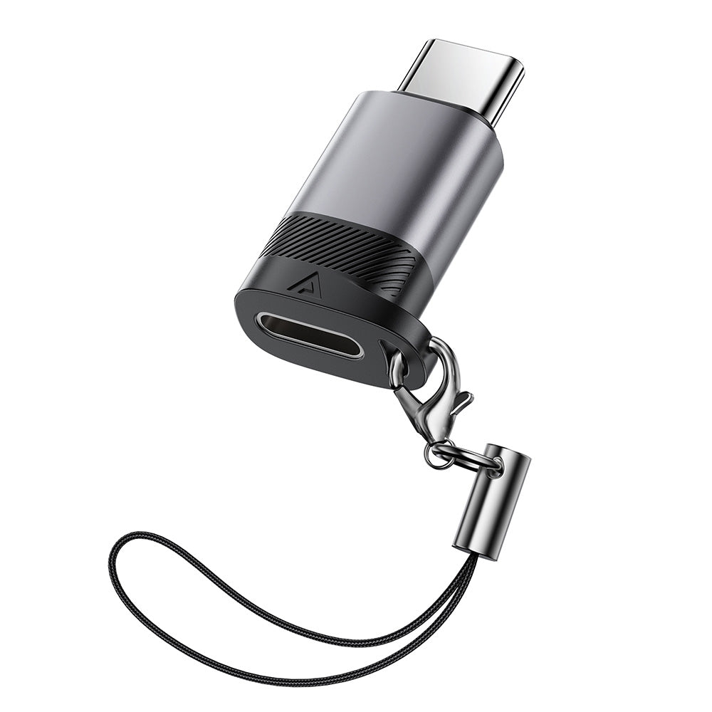 Адаптер за данни и зареждане Lightning - USB-C Acefast J19, Сив