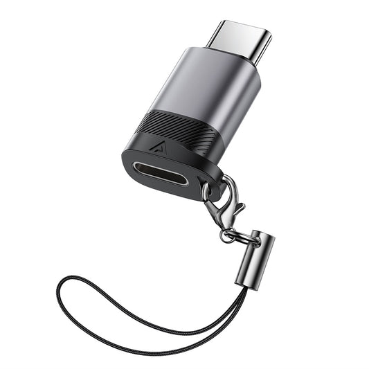 Адаптер за данни и зареждане Lightning - USB-C Acefast J19, Сив
