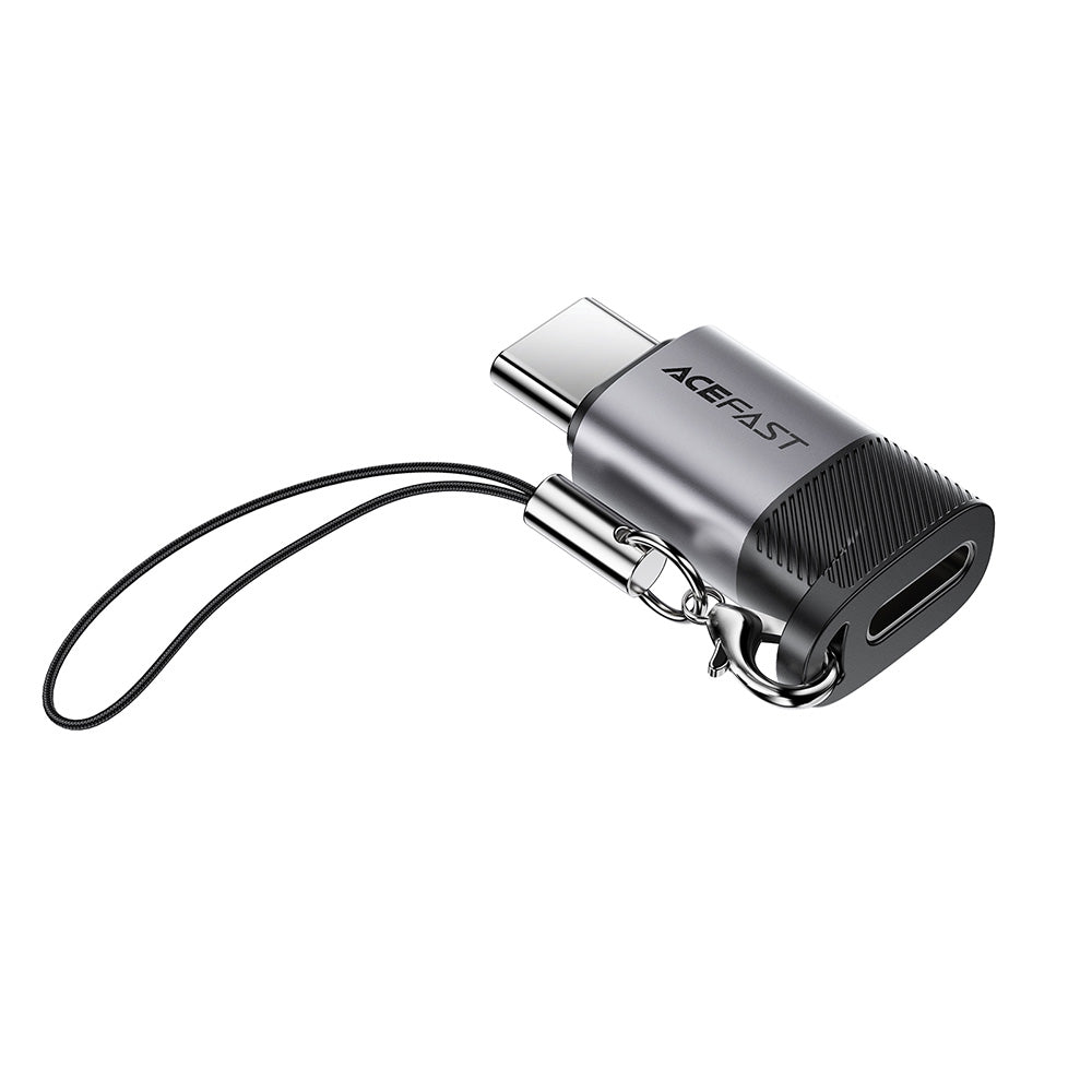 Адаптер за данни и зареждане Lightning - USB-C Acefast J19, Сив