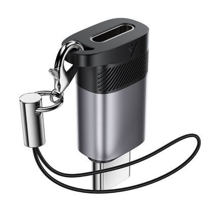 Адаптер за данни и зареждане Lightning - USB-C Acefast J19, Сив