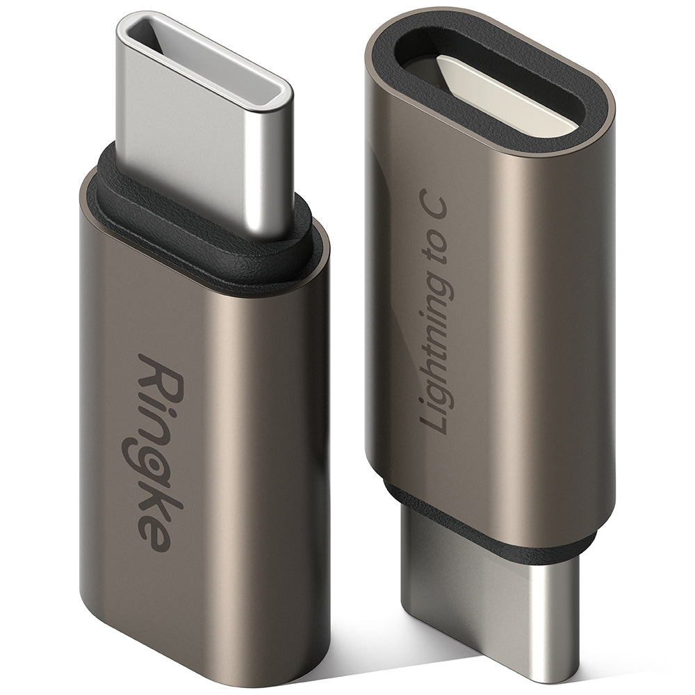 Адаптер за данни и зареждане Lightning - USB-C Ringke, Кафяв, Комплект 2 броя