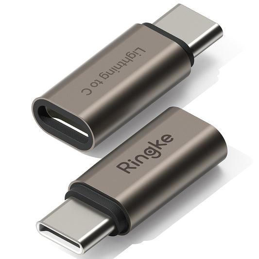 Адаптер за данни и зареждане Lightning - USB-C Ringke, Кафяв, Комплект 2 броя