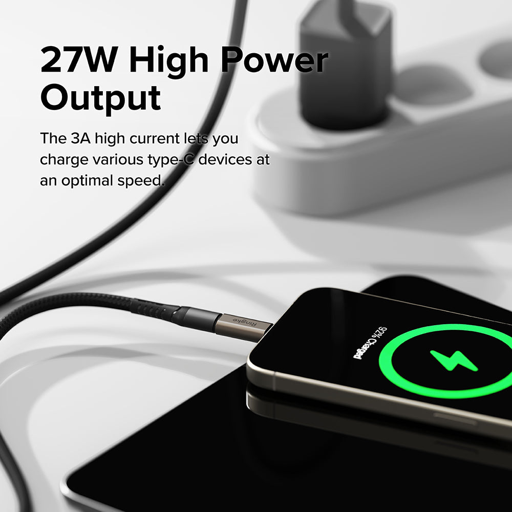 Адаптер за данни и зареждане Lightning - USB-C Ringke, Кафяв, Комплект 2 броя