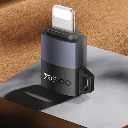 Адаптер за данни и зареждане microUSB - Lightning Yesido GS30, Сив