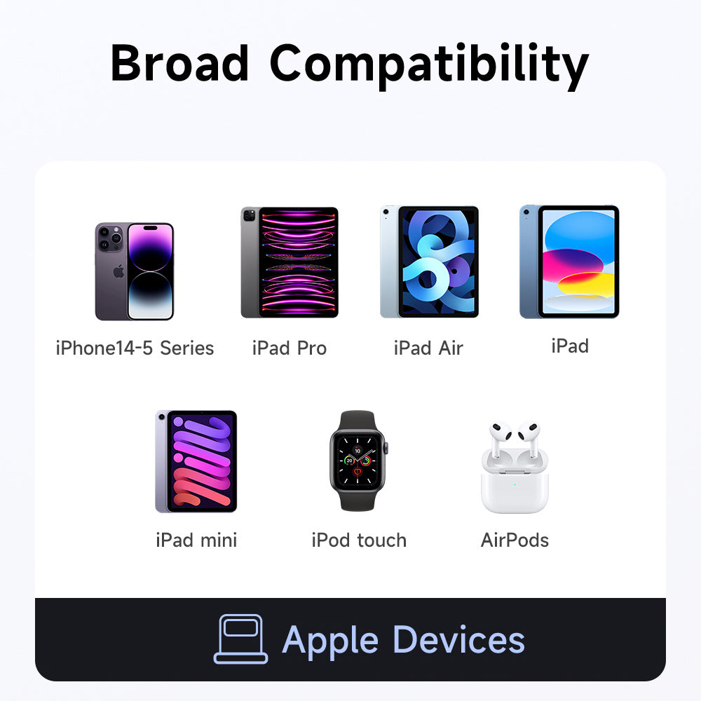 Адаптер за данни и зареждане USB-C - Lightning McDodo OT-2590 Power Off, Черен