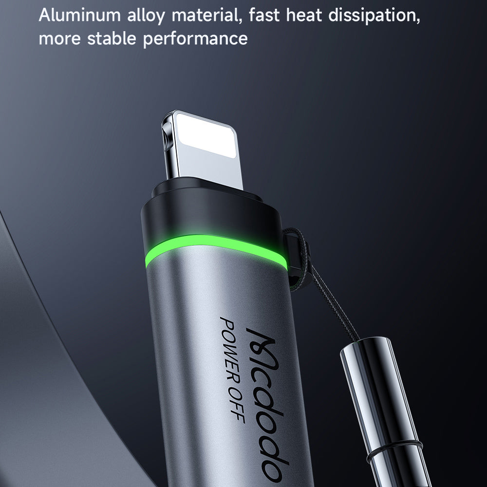 Адаптер за данни и зареждане USB-C - Lightning McDodo OT-2590 Power Off, Черен