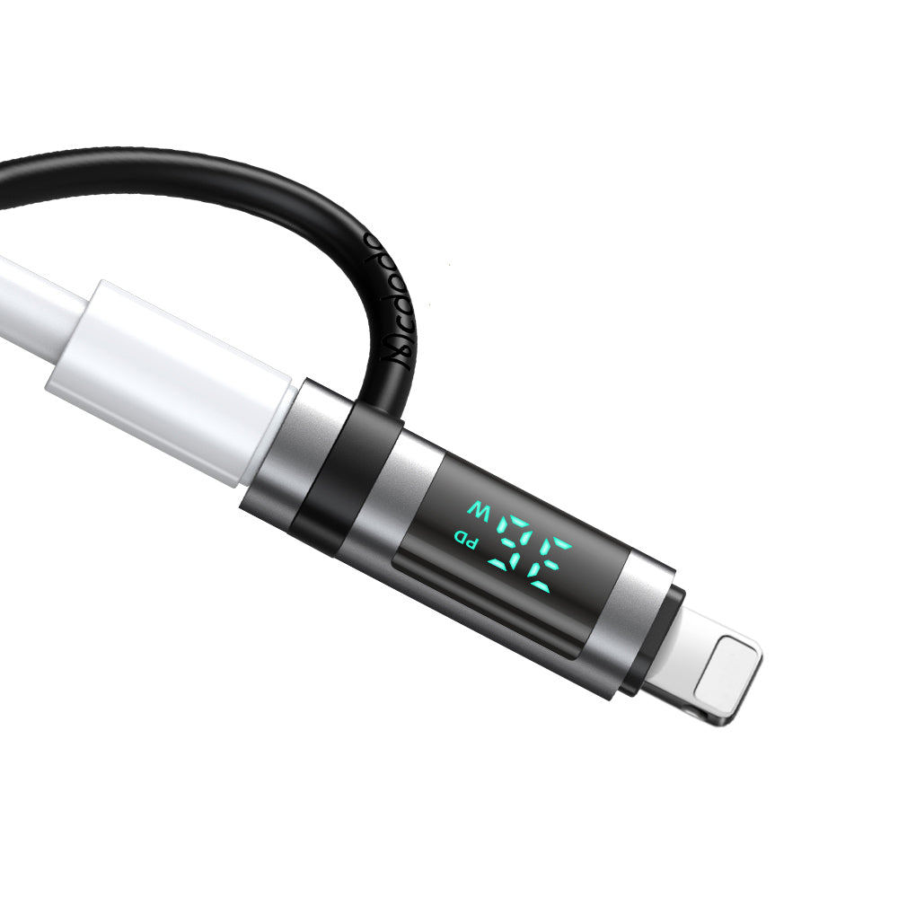 Адаптер за данни и зареждане USB-C - Lightning McDodo OT-2610 Pigeon Display, Черен