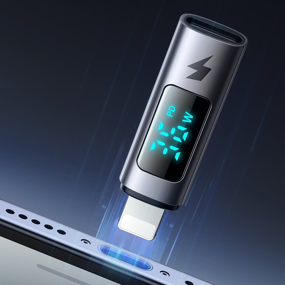 Адаптер за данни и зареждане USB-C - Lightning McDodo OT-6100 Wales Display, Черен
