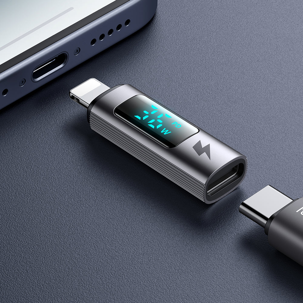Адаптер за данни и зареждане USB-C - Lightning McDodo OT-6100 Wales Display, Черен