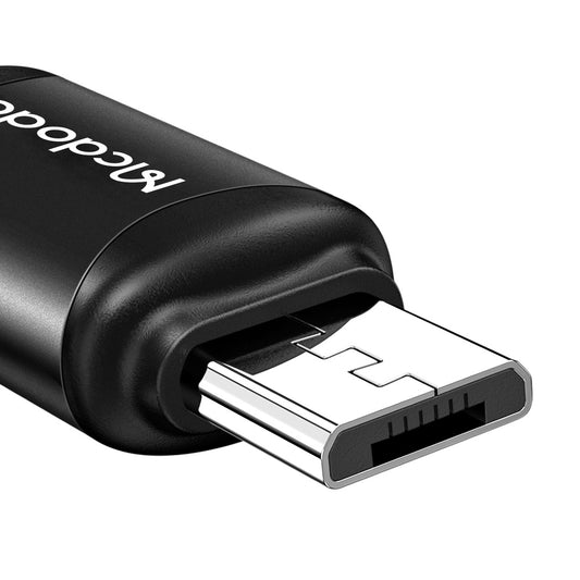 Адаптер за данни и зареждане USB-C - microUSB McDodo OT-7690, Черен