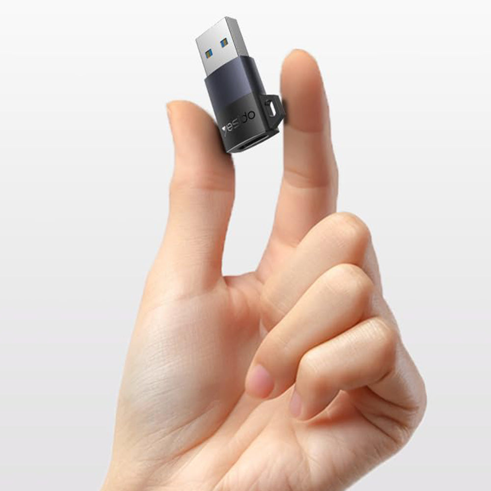 Адаптер за данни и зареждане USB-C - USB-A Yesido GS34, Сив