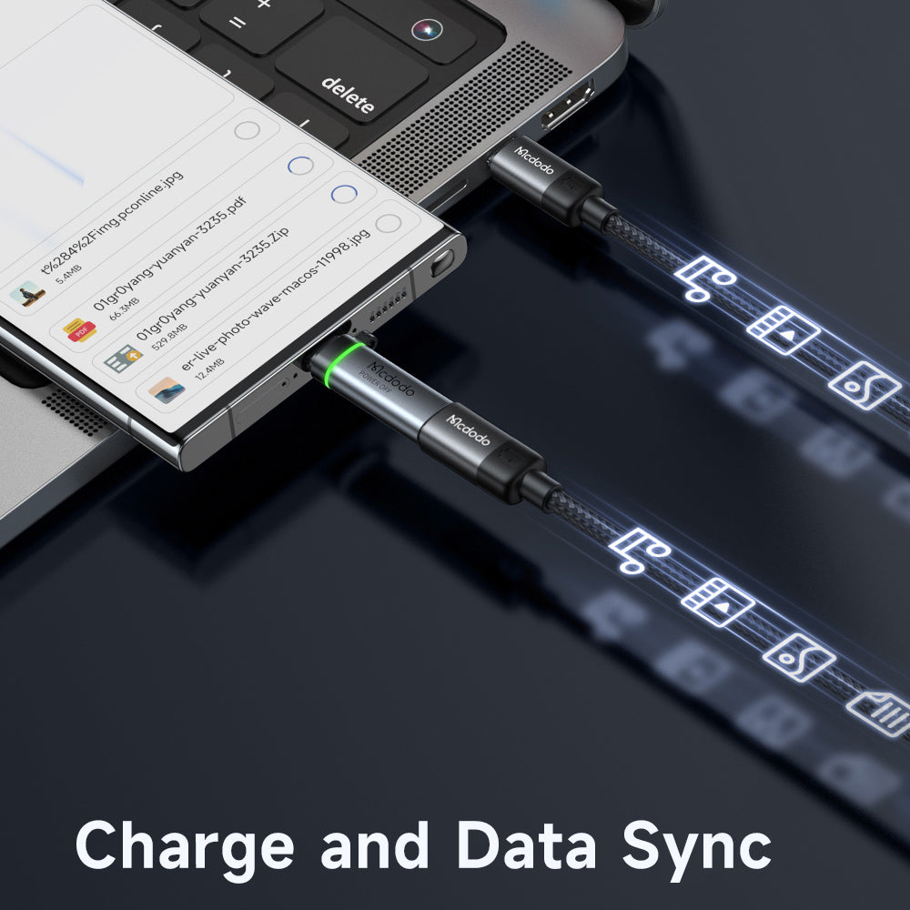 Адаптер за данни и зареждане USB-C - USB-C McDodo OT-2450 Power Off, Черен