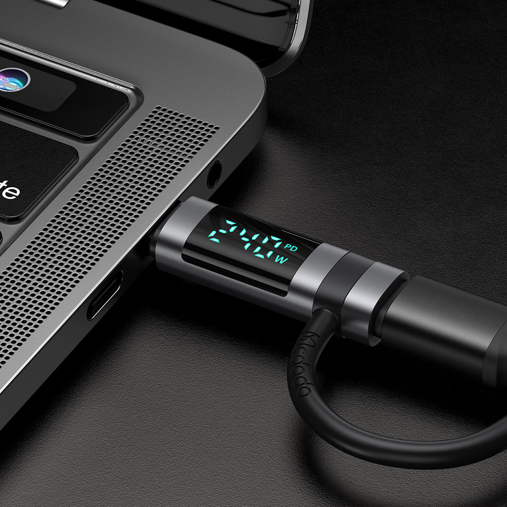 Адаптер за данни и зареждане USB-C - USB-C McDodo OT-2620 Pigeon Display, Черен