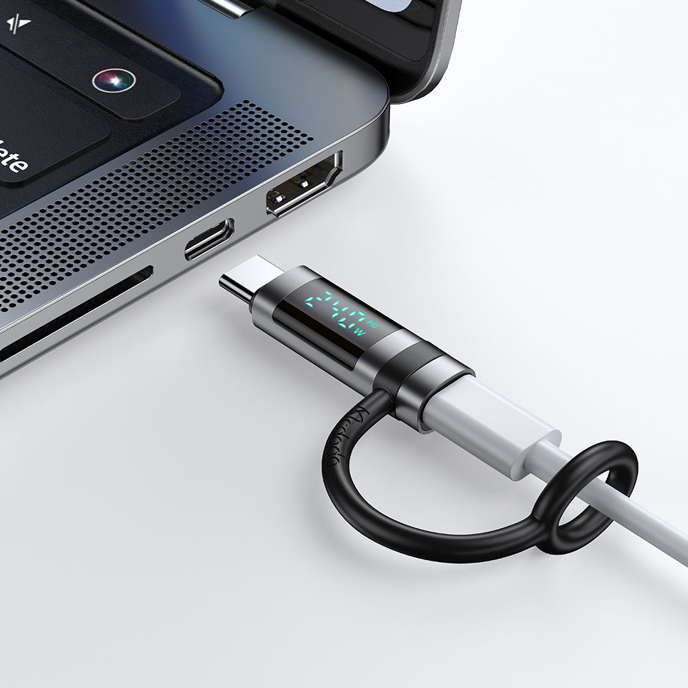 Адаптер за данни и зареждане USB-C - USB-C McDodo OT-2620 Pigeon Display, Черен