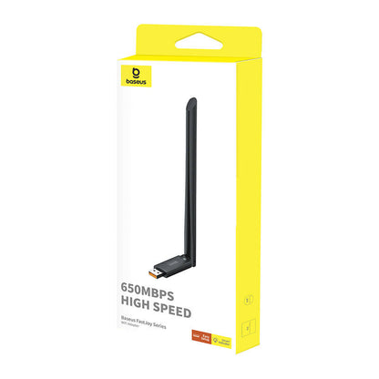 Безжичен адаптер Baseus FastJoy, двулентов, 650Mbps, черен B01317600111-02 