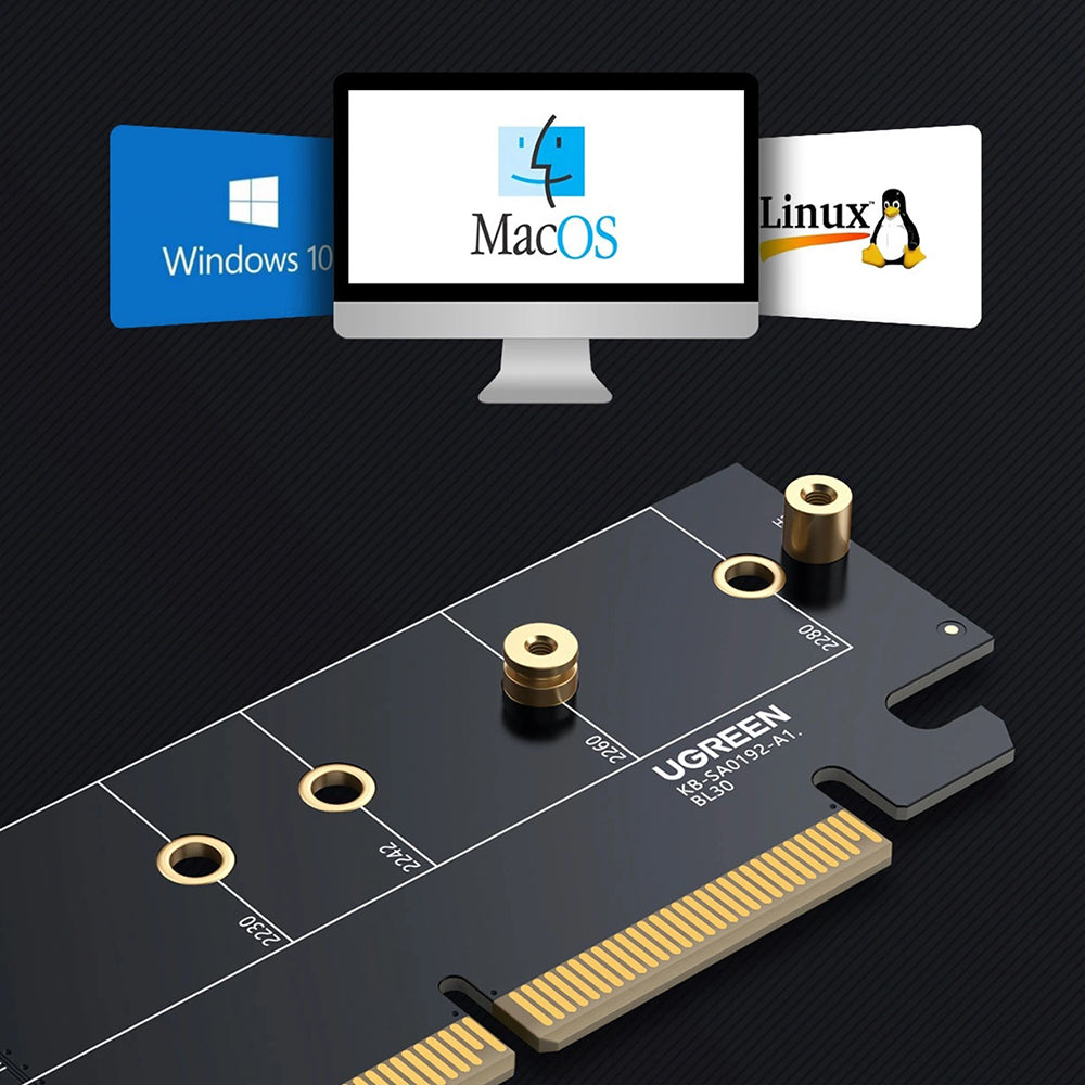 Адаптер Интерфейс SSD UGREEN CM465 (30715), NVMe M.2 - PCIe 4.0 X4