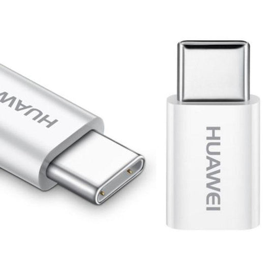 Адаптер за данни и зареждане microUSB - USB-C Huawei AP52, бял 4071259