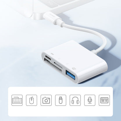 Joyroom OTG Lightning - USB-A / microSD Joyroom, бял S-H142