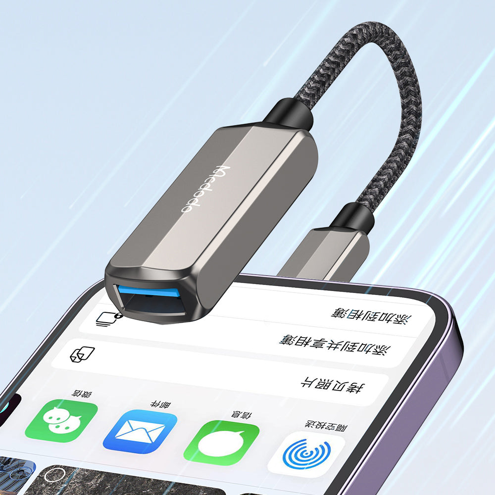 Адаптер OTG Lightning - USB-A McDodo CA-2690, Сив