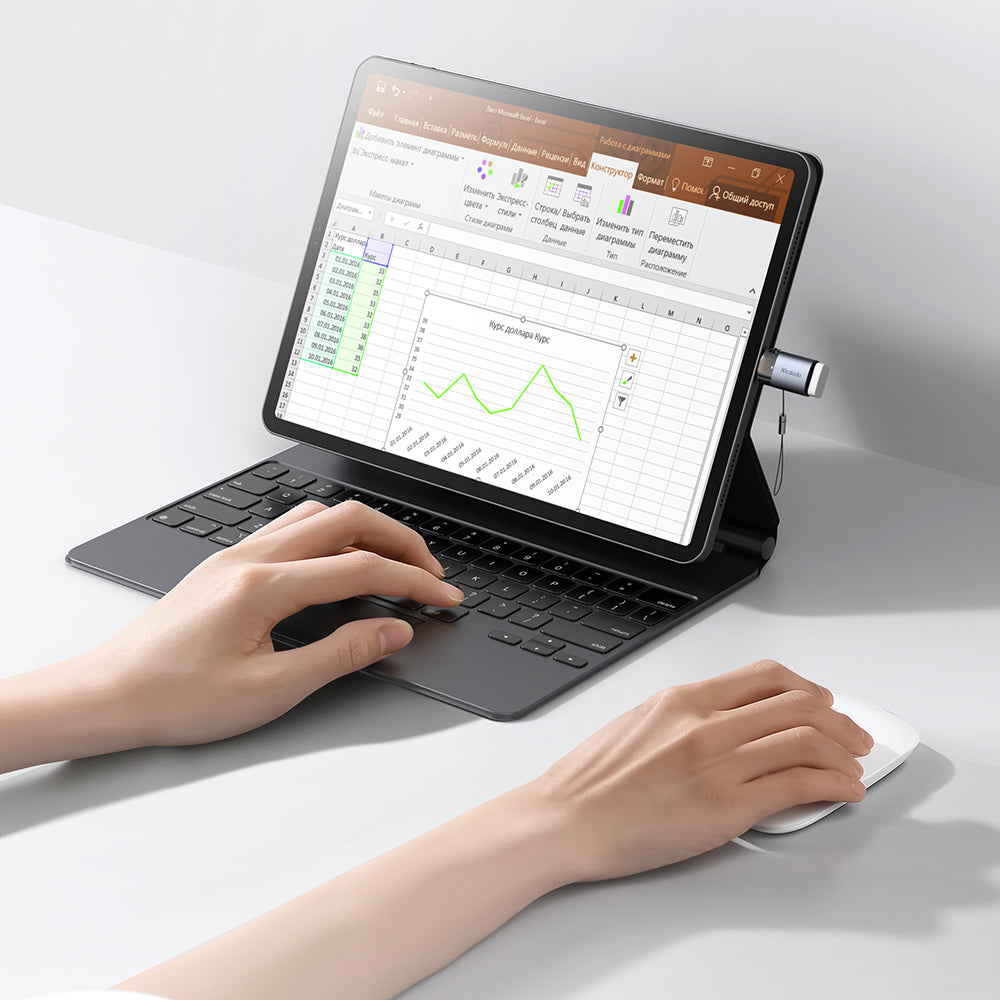 Адаптер OTG Lightning - USB-A McDodo OT-7390, Черен