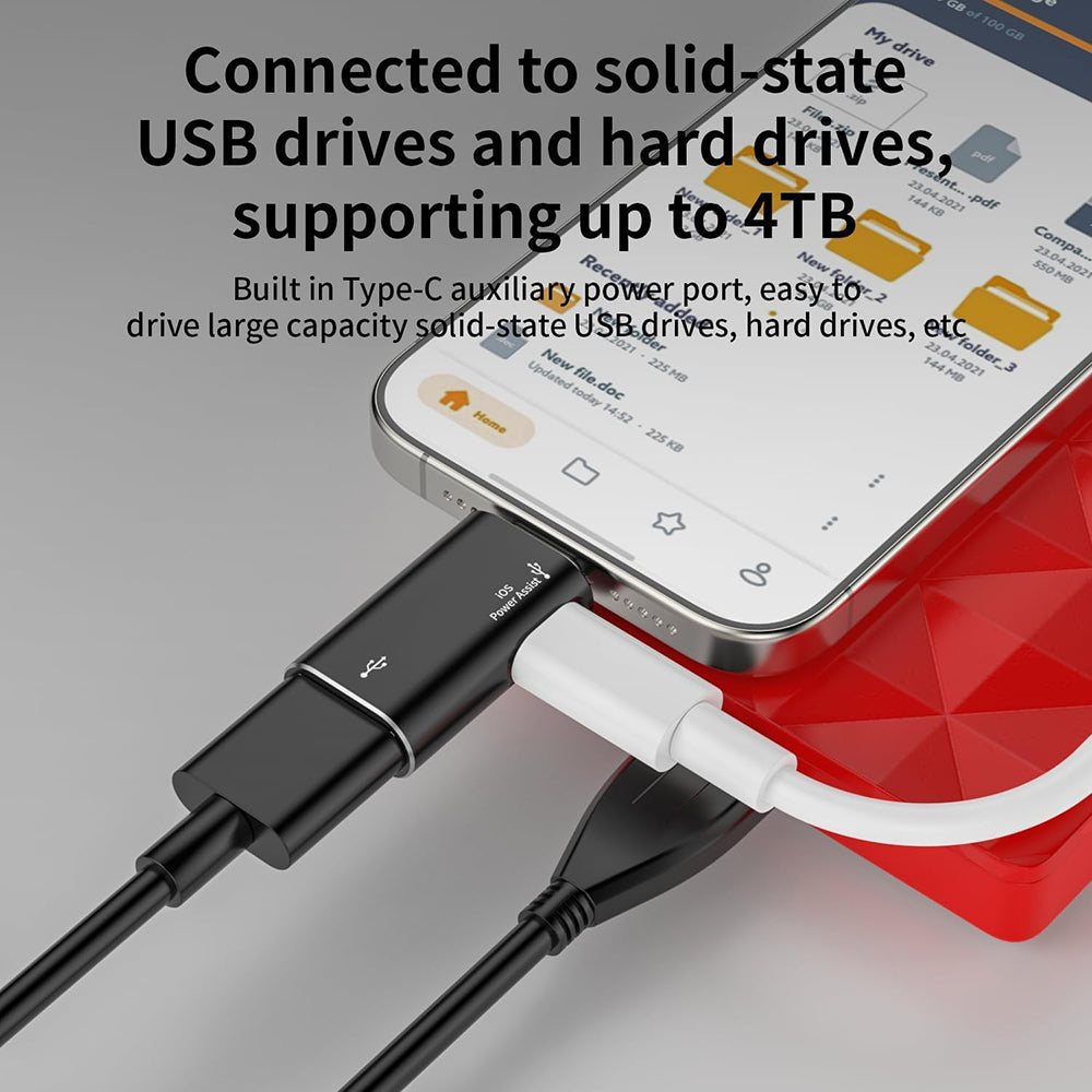 Адаптер OTG Lightning - USB-A Techsuit A18 AluVoltX, Черен