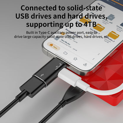 Адаптер OTG Lightning - USB-A Techsuit A18 AluVoltX, Черен