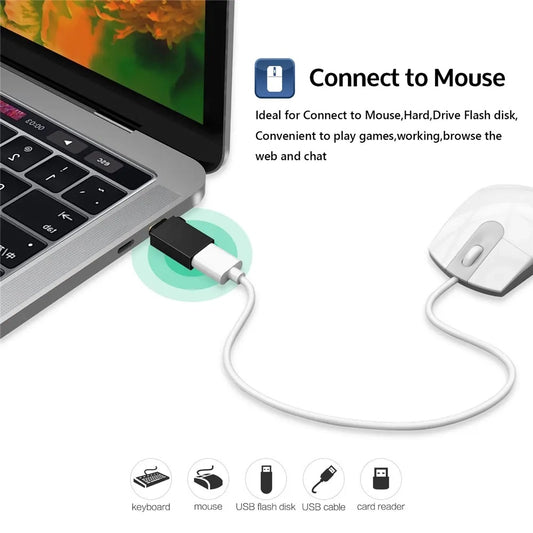 Адаптер OTG microUSB / USB-C - USB-A Techsuit A13 DuoVoltX, Сив, Комплект 2 броя