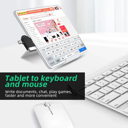 Адаптер OTG microUSB / USB-C - USB-A Techsuit A16 TwoVoltX, Черен